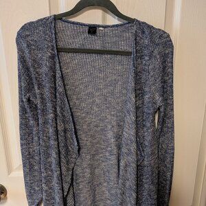 Juniors/Kids Volcom Brand Size Small 10 Heathered Blue Open Cardigan Sweater